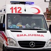Akrivbild. Ambulans i Turkiet.
