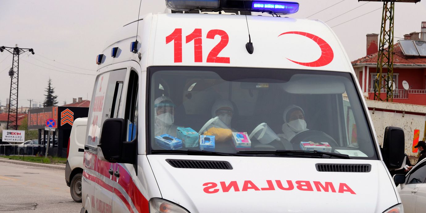 Akrivbild. Ambulans i Turkiet.