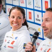 Charlotte Kalla och tränaren Magnus Ingesson.