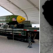 Jättebomben MOAB/bild från när bomben slog ner i Afghanistan.