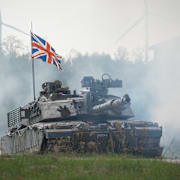 Brittisk stridsvagn under Natoövning.