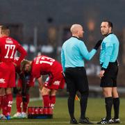 Kaspar Sjöberg som dömde matchen. 