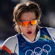 Ryssen Savelij Korosteljov i vinter-OS 2026. Han tävlade i längdskidor under neutral flagg.