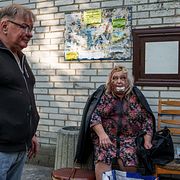 Olena Dniprovska och Yevhen Dniprovskiy skadades båda i en rysk attack den 2 juni.