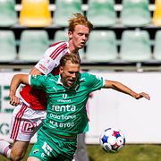 Sandvikens Fabian Andersson och Ljungskiles Vilmer Tyrén.