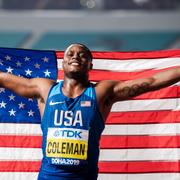 Christian Coleman firar sitt VM-guld.