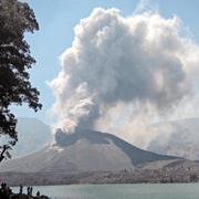 Mount Rinjani under utbrotten.