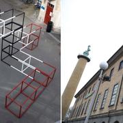 Skulpturen som den ser ut fotad ovanifrån.