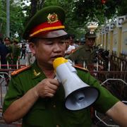 Polismän i Vietnam. Arkivbild.