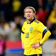 Emil Forsberg byttes in efter 76 minuter.