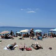 Strand i Grekland.
