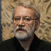 Gholamreza Soleimani, chef för den iranska paramilitära milisstyrkan Basij, och Ali Larijani, chef för Irans högsta säkerhetsråd.