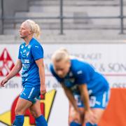 Kalmar IFK efter fotbollsmatchen i Damallsvenskan mellan Kalmar och Djurgården.