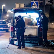 Polisens tekniker på plats.