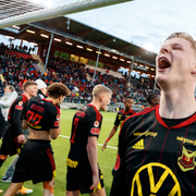 Tom Pripp/ÖFK jublar efter gårdagens seger mot Falkenberg.