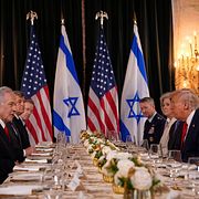 Netanyahu och Trump på Mar-a-Lago i december, då israelen uppges ha bett om lov att få attackera Iran.