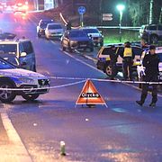 Polisen har spärrat av på platsen