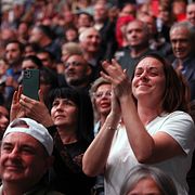 Radev-supportrar i Sofia. 