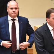 Morgan Johansson och Stefan Löfven. 