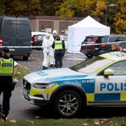 Polisens tekniker på brottsplatsen
