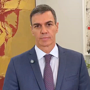 Pedro Sánchez/Israels artist Noam Bettam.