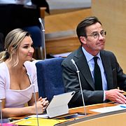 Energi- och näringsminister Ebba Busch (KD) och statsminister Ulf Kristersson (M).