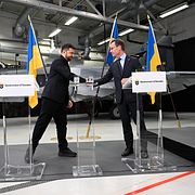 Zelenskyj och Kristersson i fjol.