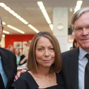 Dean Baquet, som nu ersatt Jill Abramson till höger om honom och Bill Keller. Arkivbild.