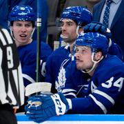 Från vänster: Mitch Marner, John Tavares och Auston Matthews. Trion utgör tillsammans med William Nylander Torontos starkast lysande stjärnor.