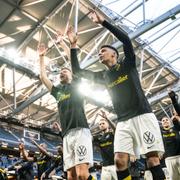 IFK Göteborgs Arbnor Mucolli var frustrerad under mötet med Sirius/AIK jublar efter sin seger