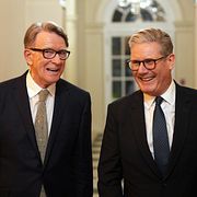 Peter Mandelson och Storbritanniens premiärminister Keir Starmer.