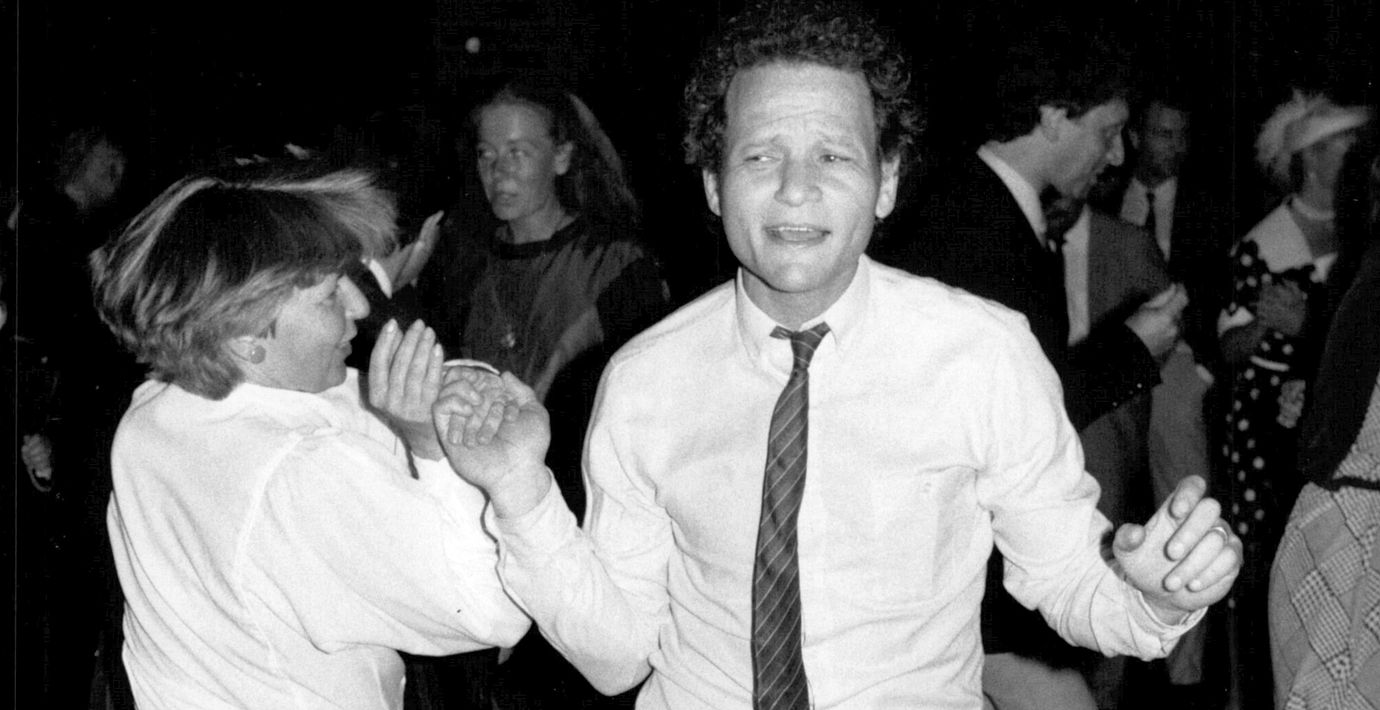 Arkivbild: Refaat El-Sayed dansar på Fermentas bolagsstämma på Operaterassen 1985.