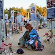 Minnesplats för de mördade i Hamas terrorattack.