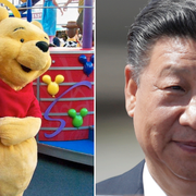 Nalle Puh och Kinas president Xi Jinping. 