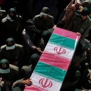 Begravning av några av offren för terrorattentatet i Kerman, Iran, den 5 januari 2024.