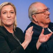 Marine Le Pen och hennes far Jean-Marie Le Pen.