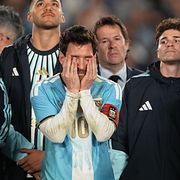 Lionel Messi under avskedsceremonin.