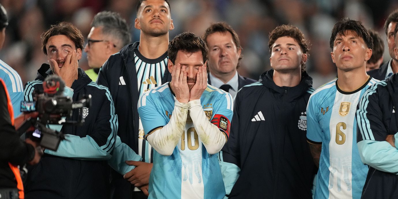 Lionel Messi under avskedsceremonin.