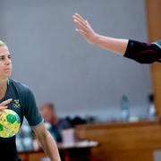 Linnea Torstenson under träning i Portugal.