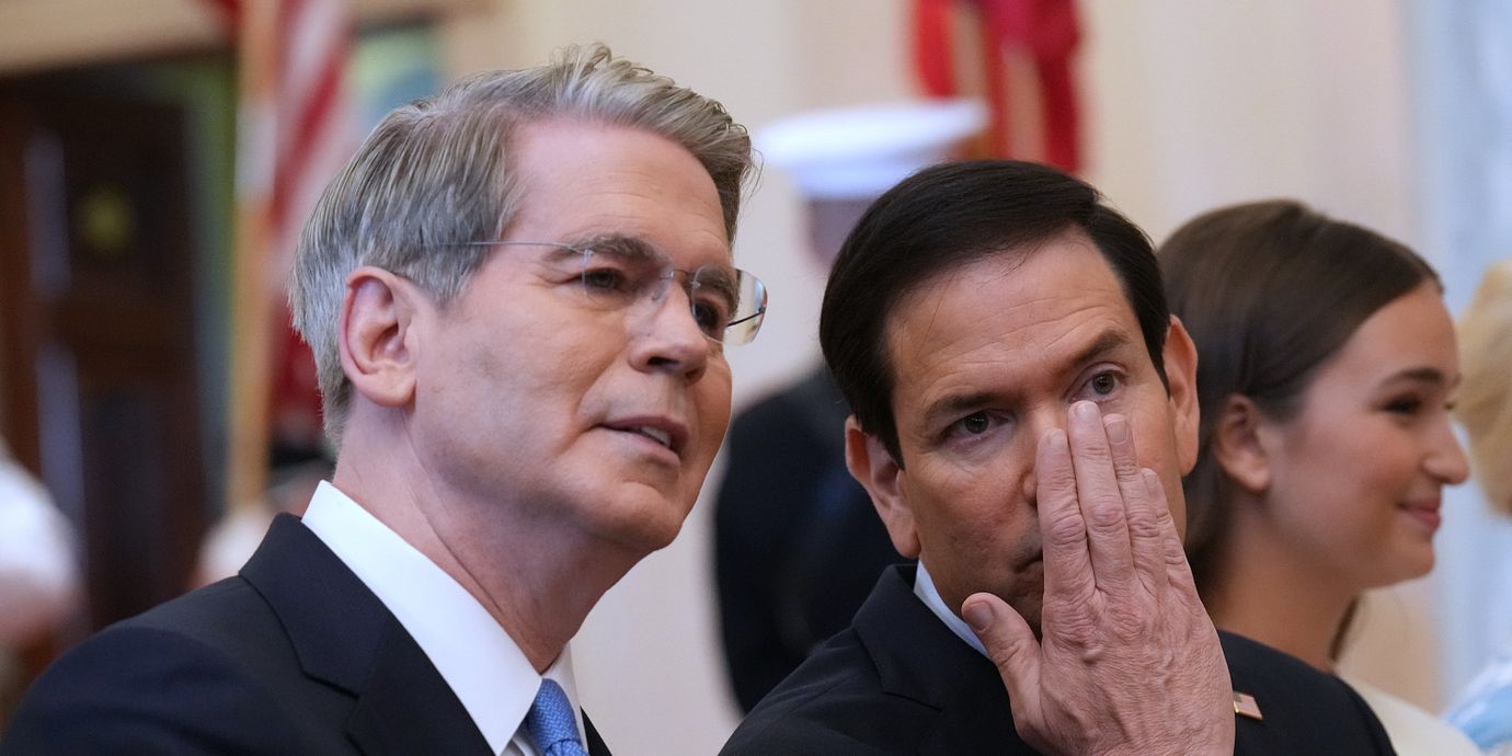 Finansminister Scott Bessent och utrikesminister Marco Rubio.