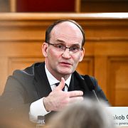 Jakob Granit under tisdagens utfrågning.