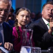 Alexander Van der Bellen, Greta Thunberg och Arnold Schwarzenegger.