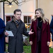 Simona Mohamsson (L), Ulf Kristersson (M), Ebba Busch (KD) och Jimmie Åkesson (SD).