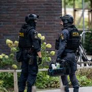 Poliser på plats i Hyllie.