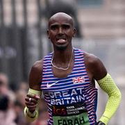 Mo Farah under London Marathon. 