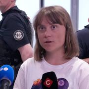 Greta Thunberg på plats i Paris. 