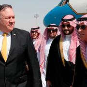 Mike Pompeo på plats i Saudiarabien.