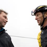 Johan Bruyneel och Lance Armstrong 2008. 