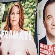 Annie Lööf och Stefan Löfven.