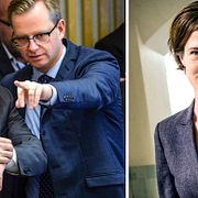 Stefan Löfven, Mikael Damberg och Anna Kinberg Batra.